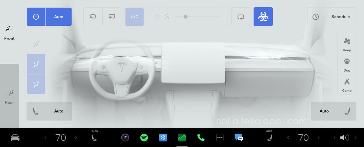 Tesla는 통화 중 기후 팬 속도를 낮추고 PWS를 일시 중지하고 백업 카메라 위치를 변경하는 기능을 추가할 예정입니다