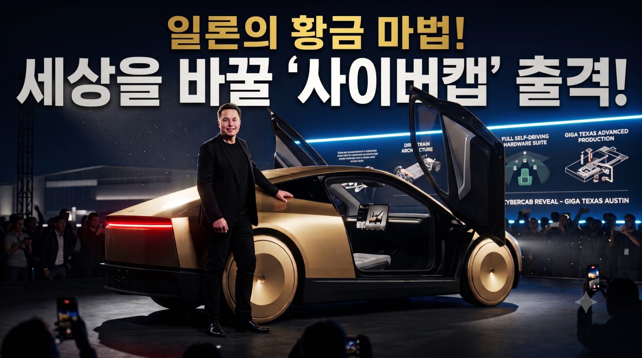마일당 270원 택시 온다… 3만 달러 테슬라 ‘사이버캡’, 모빌리티 시장 ‘초토화’ 예고